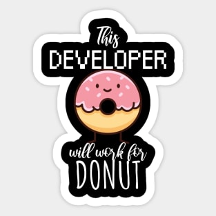 This developer will work for donut Sticker